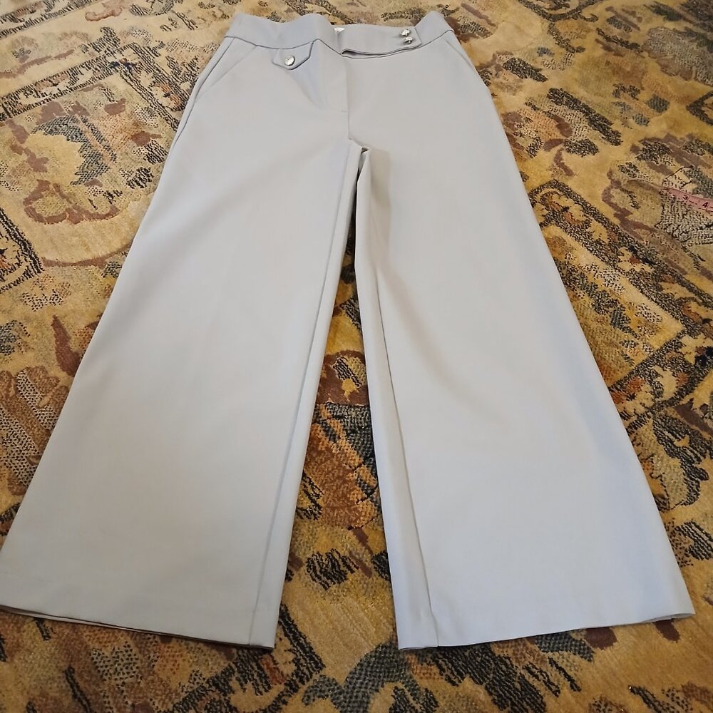 HAVER & BLAIR OF LONDON Grey High-Rise Wide Leg Pants XS - Picture 2 of 14